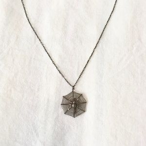Pewter Spider Necklace - Halloween or goth look